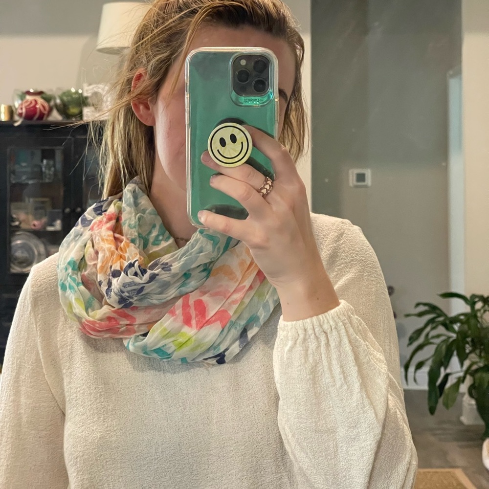 colorful lightweight infinity scarf